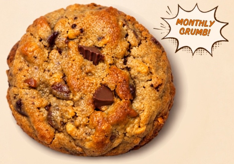 Whatchamacookie peanut butter chocolate chip cookie by Crumbs Bakehouse Co.
